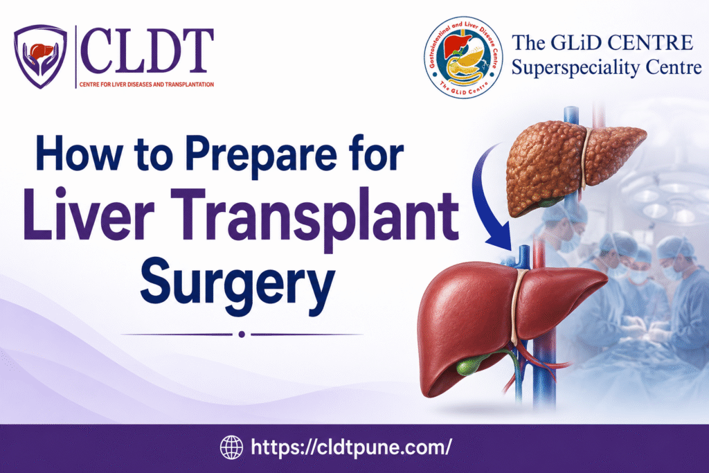 Patient preparing for liver transplant surgery with guidance from Dr. Manoj Shrivastav at CLDT Pune