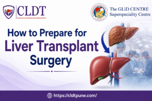 Patient preparing for liver transplant surgery with guidance from Dr. Manoj Shrivastav at CLDT Pune